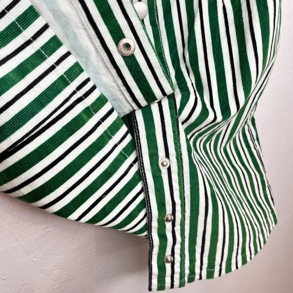Urban Outfitters Sleeveless Striped Corduroy Snap Front Mini Jumper Dress Size 0